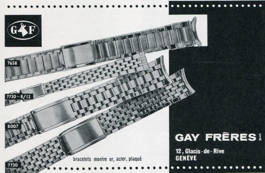 Mẫu quảng cáo dây đeo cho đồng hồ của Gay Frères