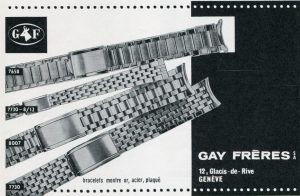 Mẫu quảng cáo dây đeo cho đồng hồ của Gay Frères