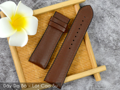 Dây Đồng Hồ Da Bò Lót Cao Su 8