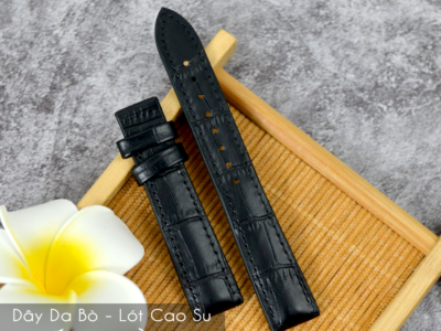 Dây Đồng Hồ Da Bò Lót Cao Su 6